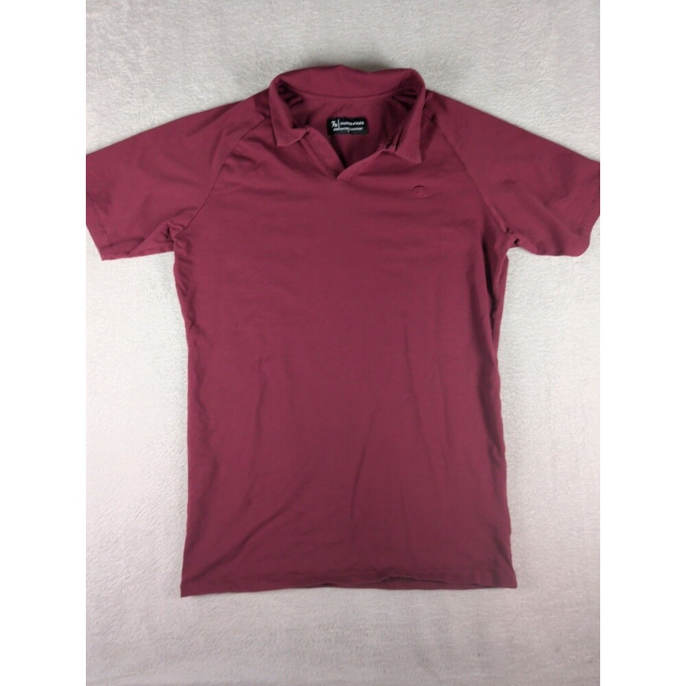Tailored Athlete Polo Shirt Men's Large Burgundy Athletic Fit Short Sleeve